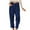 Blue, variant on Kureaily High Waist Casual Pants European And Solid Color Corduroy Loose Straight Pants Women Summer Pants