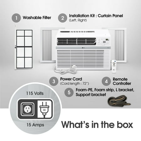 LG - 12,000 BTU Window Air Conditioner - White
