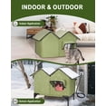 thumbnail image 4 of Maison pour Chat Chauffante, Grande Maison pour Chat d'Extérieur Chauffée pour l'Hiver avec Coussin Chauffant pour Chat, Porte d'Évasion, Maison pour Chat Isolée Surélevée d'Extérieur Résistante aux Intempéries pour Plusieurs Chats Petits Chiens, 4 of 7