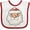 White and Red, variant on Inktastic Cute Santa Claus Face Boys or Girls Baby Bib