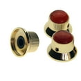 thumbnail image 3 of 3 Pieces Exquisite Craftsmanship Bass Knobs Pointer for Bass Parts Gold and Red, 3 of 9