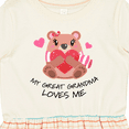 thumbnail image 4 of Inktastic My Great Grandma Loves Me Bear and Hearts Girls Toddler Dress, 4 of 5