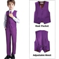 thumbnail image 3 of Boys' Suits Formal Tuxedo Slim Fit Boys Suit Set for Wedding Outfit Teen Boy Dress Clothes, 3 of 12