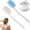 Yellow & Blue, variant on Silicone Back Scrubber with Built-in Soap Reservoir, Detachable Curved Long Handle Brush, Quick-Drying Non-Slip Grip, Thorough Cleansing & Gentle Exfoliation for Hard-to-Reach Back