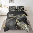 thumbnail image 2 of YST Black Grey Watercolor Marble Comforter Set, Twin Size, 7 Count, 2 of 4