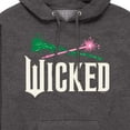 thumbnail image 3 of Wicked: Part 2 -  Wand And Broomstick Logo -Mens Long Sleeve Fleece Pullover Hoodie, 3 of 5