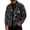 Black, variant on Mens Corduroy Jacket Casual Loose Fit Turn Down Collar Long Sleeve Button Front Shirt Jacket Camouflage Print Outerwear Green 3XL