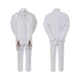 thumbnail image 1 of Baby Boy Christening Formal White Single Breasted Suit Silver Gold Guadalupe on Stole Sm-20, 1 of 4