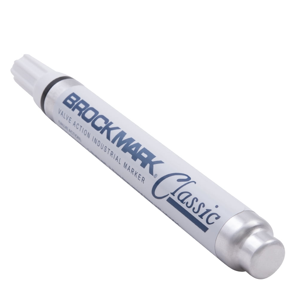 12 Pc Set White Brockmark Classic Industrial Paint Markers Permanent Pen Metal Glass Rubber Wood for Auto Construction Arts