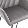 thumbnail image 5 of vidaXL Chaises de Salle à Manger 2 Pcs Velours Gris, 5 of 5