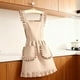 thumbnail image 5 of Delantal retro con volantes y bolsillos, ideal para cocina, limpieza y restaurante. Beige, 5 of 6