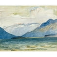 thumbnail image 3 of Giovanni Giacometti 14x12 Black Modern Framed Museum Art Print Titled - View from Plaun Da Lej Towards Chaste Peninsula, 3 of 5