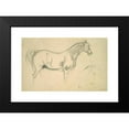 thumbnail image 2 of Eugène Delacroix 18x13 Black Modern Framed Museum Art Print Titled - Studies of a Horse in Profile (1823-30), 2 of 5