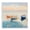 Soft Pastel Rowboats, variant on Stupell Industries Watercolor Boat Beach View Transportation Painting Black Floater Framed Canvas Art Print Wall Art, 18 x 18