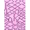 thumbnail image 1 of Ahgly Company Indoor Rectangle Solid Pink Modern Area Rugs, 3' x 5', 1 of 4