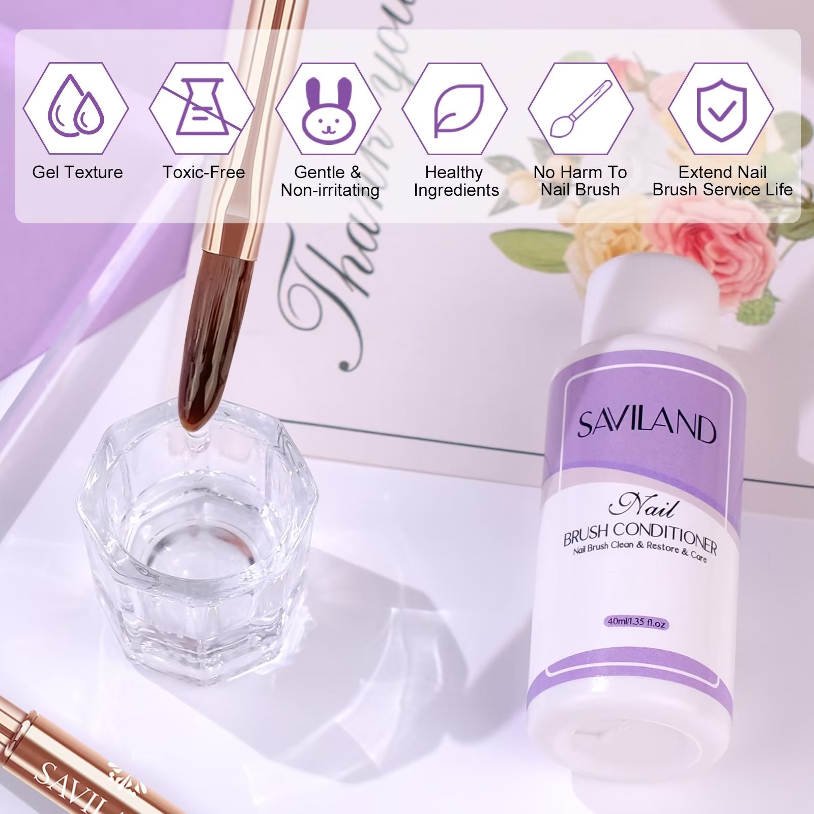 Saviland Nail Brush Cleaner,5 in 1 Large Capacity Nail Brush