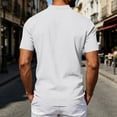 thumbnail image 7 of Men's Linen Shirts Short Sleeve Casual Button Down Shirt Solid Color Loose Fashion Top Lightweight Breathable Chest Pocket Mandarin Collar Summer Beach Outdoor Tops Clothing Trendy 2026, 7 of 7