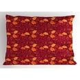 thumbnail image 1 of Floral Pillow Sham Blossoming Twigs with Little Buds Gentle Tender Spring Revival Theme, Decorative Standard Size Printed Pillowcase, 26 X 20 Inches, Maroon Hot Pink Marigold, by Ambesonne, 1 of 2