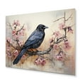 thumbnail image 2 of Designart "Crow Royalty I" Animals Metal Wall Art, 2 of 5
