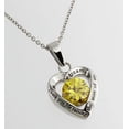 thumbnail image 3 of R.H. Jewelry Mother in Law Heart Stainless Steel With Yellow Crystal Pendant Necklace, 3 of 3