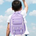 thumbnail image 4 of Mochila de estudiante para niños, mochila de escuela primaria de moda para adolescentes y niñas (púrpura) Likrtyny Para Estrenar, 4 of 6