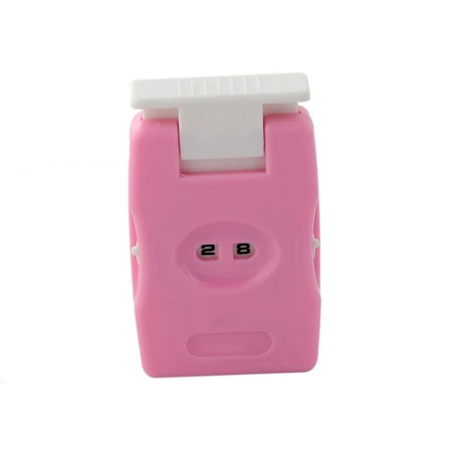 Contador de hileras de tejer, plástico, mini contador de puntadas, marcador de números de ganchillo, herramienta para manualidades, rosa Inevent HA8805-02B