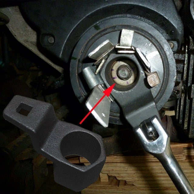Herramienta de soporte de llave de polea de cigüeñal diseño ergonómico Práctica herramienta de soporte de llave de polea de cigüeñal conveniente para la mayoría de las ANGGREK Otros