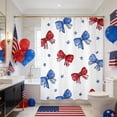 thumbnail image 4 of Linnome Independence Day Themed Decorative Shower Curtain 71x36 Inch Bathroom Partition with 12 Hooks Multicolor, 4 of 6