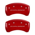 thumbnail image 2 of MGP 4 Caliper Covers Engraved Front & Rear Explorer Red finish silver ch Fits select: 2011-2019 FORD EXPLORER XLT, 2 of 2