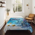 thumbnail image 4 of Shark Coastal Large Tapestry for Bedroom Wall Hanging Tapestry, Summer Beach Coral Ocean Nautical Ceiling Backdrop Tapestries Poster Blanket Wall Decor for Teens Room Living Room Dorm 85" x 90", 4 of 8