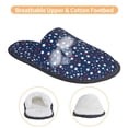 thumbnail image 3 of Balery Colorful Stars Pantuflas de Casa de Felpa Silenciosas con Diseño Estampado, Zapatillas Cómodas Antideslizantes de Algodón para Interior-Large, 3 of 8