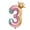 Multicolor04, variante sur weibbin Ballons Chiffres Grands de 32 Pouces Joyeux Anniversaire Ballons Chiffres en Feuille Ballon d'Anniversaire Ballons Chiffres Décorations de Fête Joyeux Anniversaire Fournitures pour Enfants et Fête de Mariage