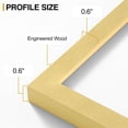 thumbnail image 4 of Vittanly 11x17 Picture Frame, Engineered Wood with Shatter Resistant Plexiglass, Display Pictures 8x12 with Mat or 11x17 without Mat, Photo Frame for Wall Mounting, Gold, 1 Pack, 4 of 6