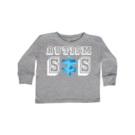 

Inktastic Autism Awareness Autism Sis with Blue Puzzle Piece Gift Toddler Boy or Toddler Girl Long Sleeve T-Shirt