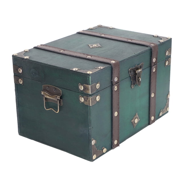 Caja De Madera Decorativa Vintage, Caja De Almacenamiento Decorativa Vintage En El Pecho, Joyero De Madera Para Almacenar, Exhibir Joyas, Pulseras,