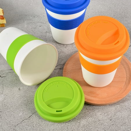 

Hesroicy Water Cup Food Grade Heat Resistant PP All-Purpose Beverage Coffee Cup with Spiral Lid for Home
