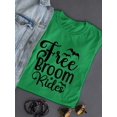 thumbnail image 3 of Free Broom Rides T-Shirt Women -Image by Shutterstock, Female XX-Large, 3 of 4