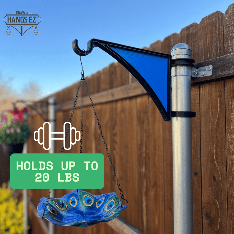 Hangs EZ 2 PCS Outdoor Fence Post Hangers with Blue Solid Inserts