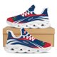 thumbnail image 1 of Zapatillas deportivas ligeras y transpirables con cordones y estampado de bandera dominicana y emblema nacional para exteriores, 1 of 6