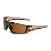 Uvex Hypershock™ Sunwear-Style Series Safety Eyewear with Smoke Brown Frame, Espresso Anti-Fog Lens (S2961XP)