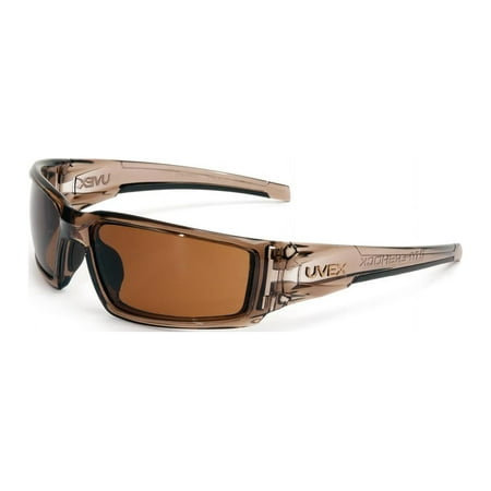 Uvex Hypershock™ Sunwear-Style Series Safety Eyewear with Smoke Brown Frame, Espresso Anti-Fog Lens (S2961XP)