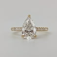 thumbnail image 4 of SOLITAIRE JEWELS 1.27ct Pear Moissanite Diamond Pave Accent Engagement Ring 14K White Gold, 4 of 6