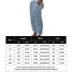 thumbnail image 2 of Pantalones De Verano Pantalones largos y cómodos de lino y algodón, estilo informal, para mujer, plisado, elegante, para vacaciones Ygjytge L Azul para Mujer, 2 of 8
