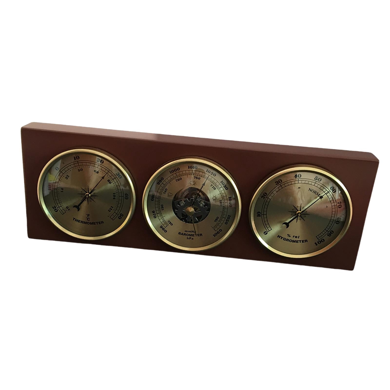 CarpNettore Thermometer Hygrometer Barometer Meter Wall/tabletop Temperature Gauge Dial Type