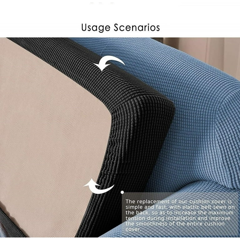 1 2 3 Seaters Waterproof Sofa Cushion Slipcovers Stretch Spandex Cushion Protector Chair Cushion Cover