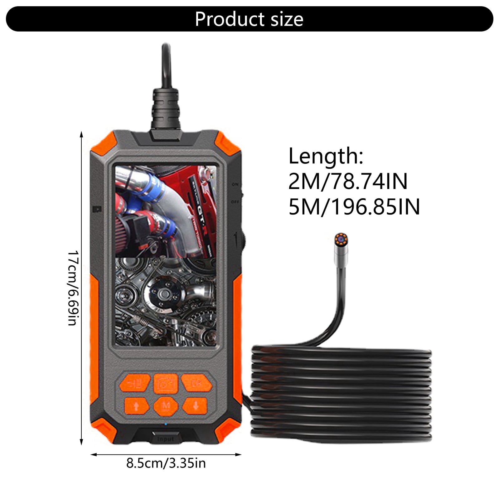 Borescope,Endoscope Camera with Light, Waterproof Snake Camera Inspection Camera with Adjustable LED Light