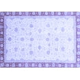 thumbnail image 1 of Ahgly Company Machine Washable Indoor Rectangle Oriental Blue Modern Area Rugs, 2' x 4', 1 of 4