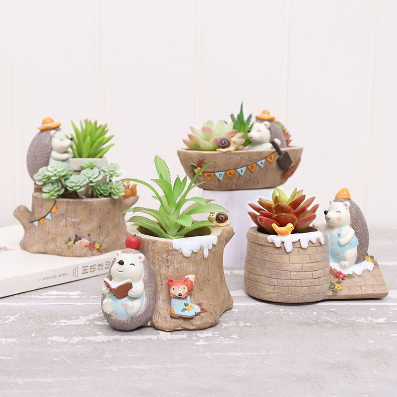 Mini Ceramics Bonsai Succulent Flower Pot Nursery Planter Home Garden Decor 
