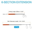 thumbnail image 2 of Unique Bargains 3.9ft Telescopic Handheld Flagpoles Tour Guide Flag Pole with Clips for Teaching Orange, 2 Pack, 2 of 7
