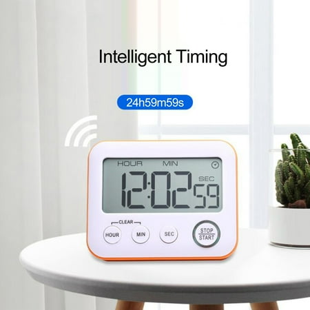 

Ludlz Digital Timer with Loud Alarm Large Screen Mute ON/Off Switch Kitchen Timer with Hanging Hole Bracket Time Reminder Tool for Home